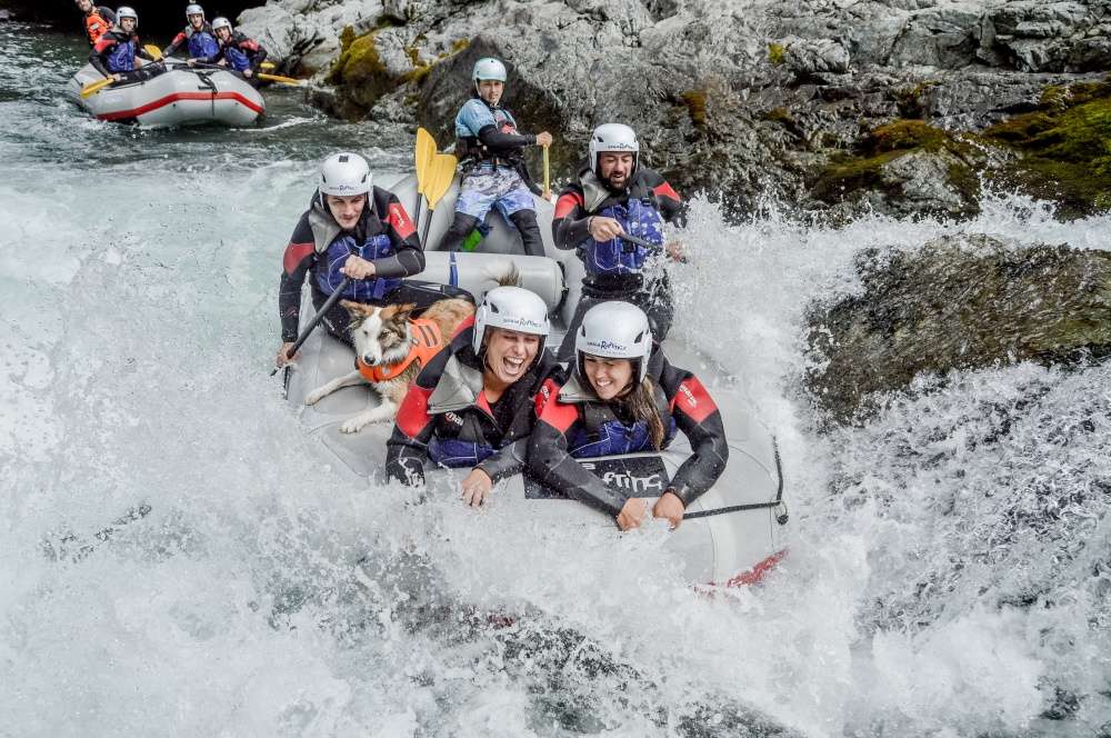 Descenso de las gargantas de Sesia en compañía del perro Aria