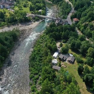 La splendida e accogliente sede di Sesia Rafting a Vocca