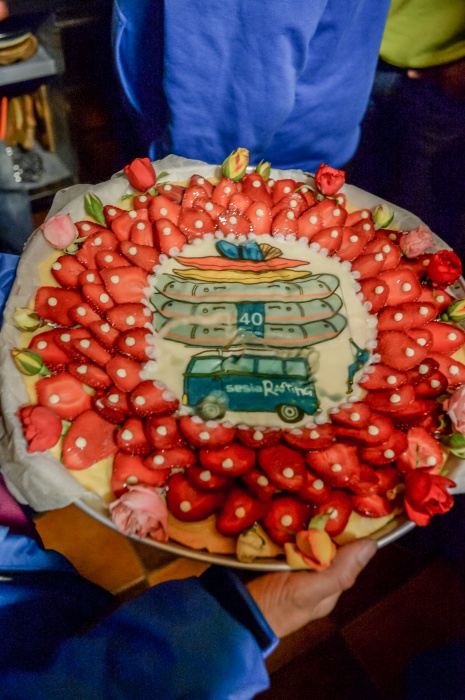 Torta per la festa dei 40 anni di Sesia Rafting asd