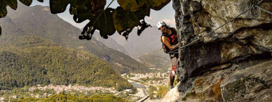 Vista panoramica di Varallo Sesia fotografata dalla ferrata